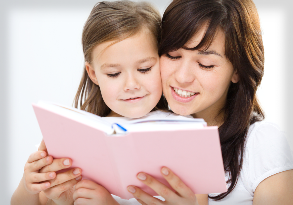 Mother and Child Reading a Book