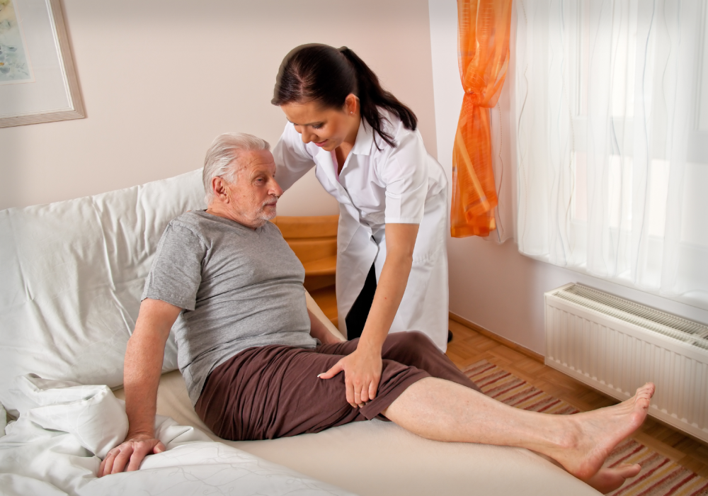 Caregiver Helping an Elderly Person